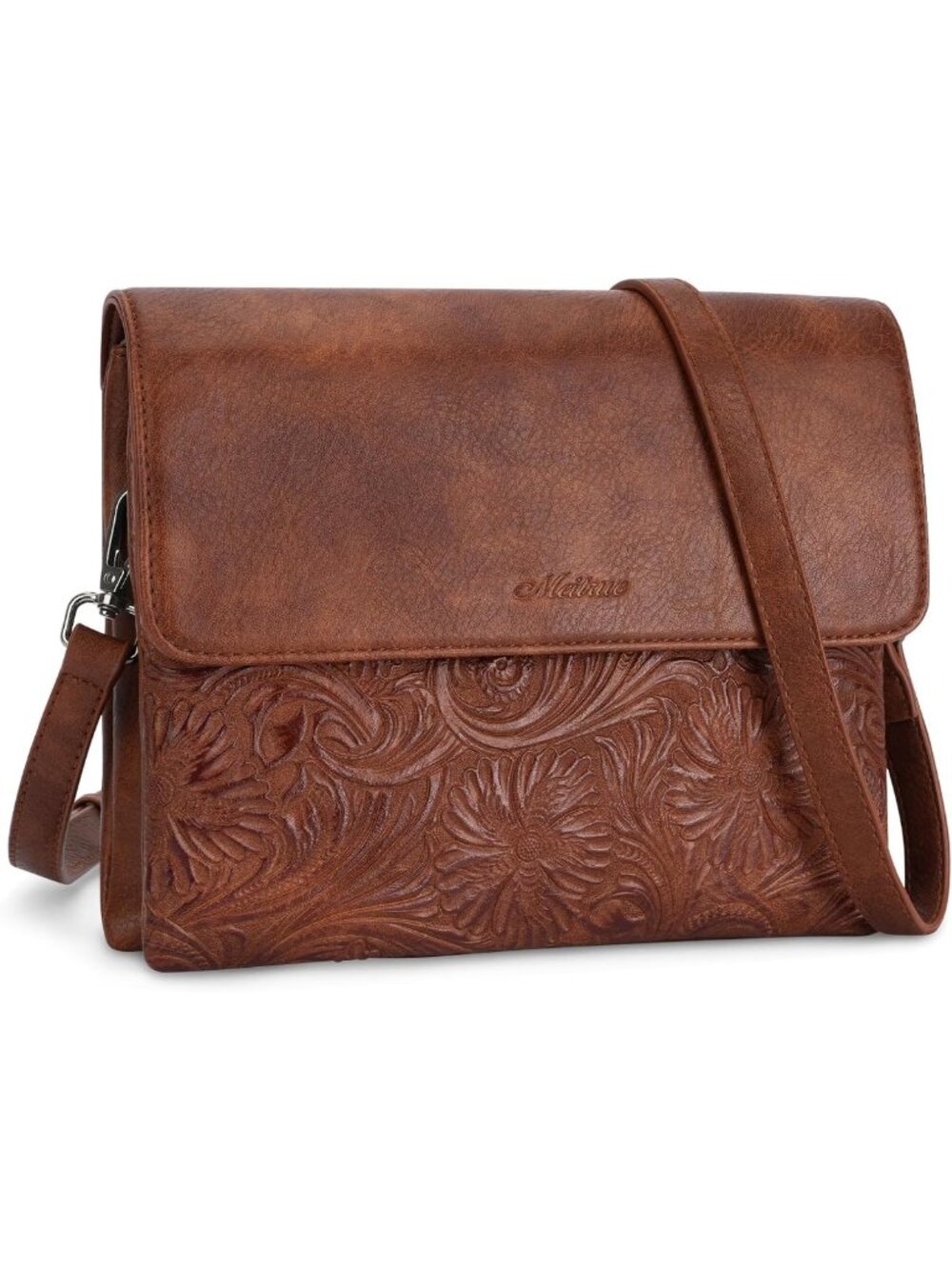 Stylish Vegan Leather Small Crossbody Bag for Women, Adjustable Strap Cell Phone